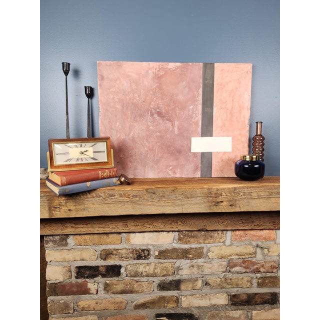 Original artwork title: Warmth & Wine. Modern geometrical wall art. Natural pigments. Mica. 18" x 24" x .1" Mediums used:...