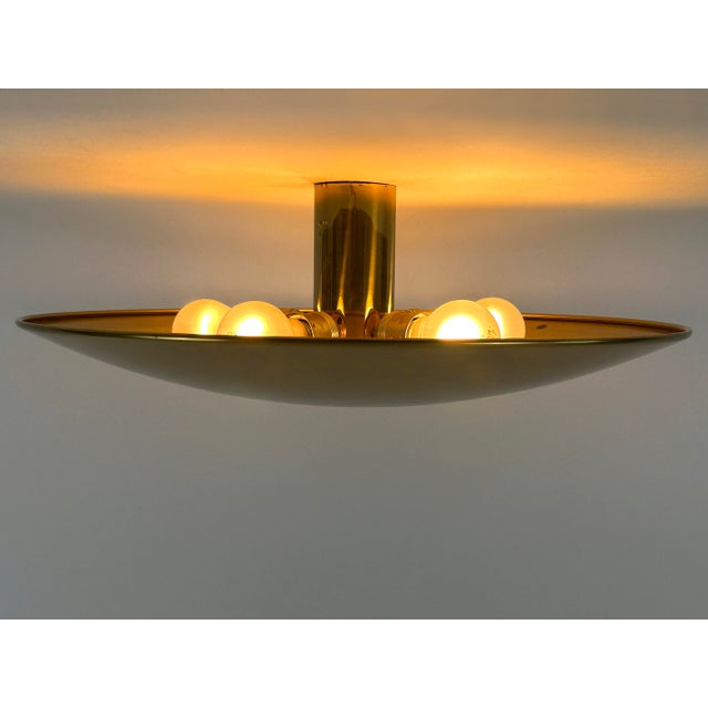 Large Mid-Century Brass Flush Mount by Florian Schulz, Germany, 1970s For Sale - Image 13 of 18