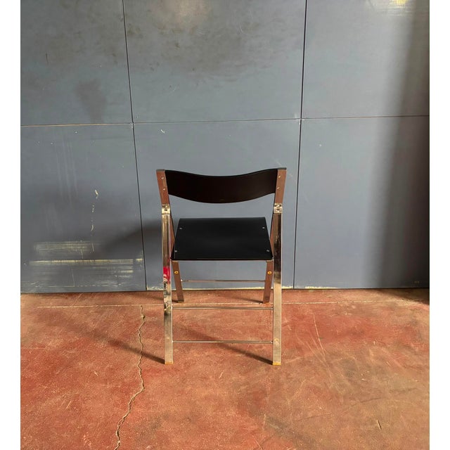 1980s Chrome and Acrylic Folding Chairs, 1980s, Set of 6 For Sale - Image 5 of 8
