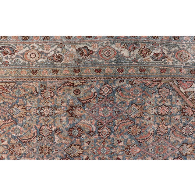 Early 20th Century Antique Persian Bibikabad Rug With Intricate Medallion Floral Design 6'9 X 6'9 For Sale - Image 5 of 12