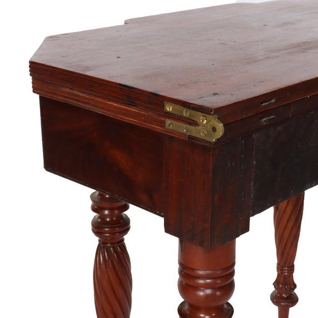 Antique Sheraton Mahogany Card Table C1830 For Sale - Image 17 of 18