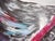 Moisés Villafuerte "Salvame" Blue, Magenta, and Yellow Contemporary Seascape Painting with Texts, 2022 For Sale - Image 10 of 12