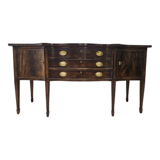 1990s Henredon Rittenhouse Square Chippendale Server Sideboard Mahogany Buffet For Sale