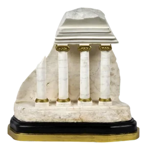 Italian Grand Tour Style Carved Marble Stone Ruins Sculpture