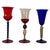 Set of Three Modern Murano Glass Goblets, Blue, Red and Amethys - Set of 3 For Sale - Image 13 of 13