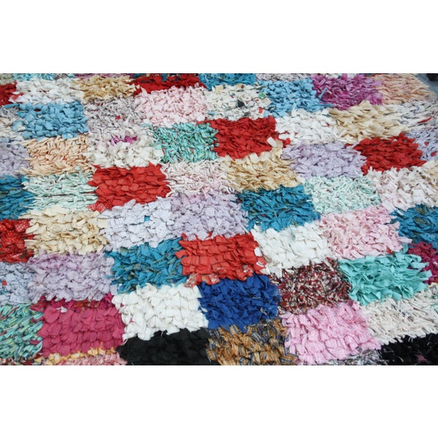 Abstract Mid 20th Century Vintage Moroccan Rug - 9'5'' X 4' For Sale - Image 3 of 6