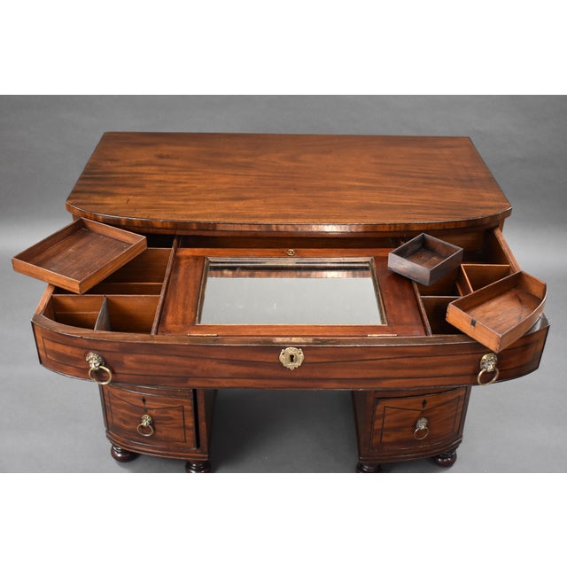 19th Century English Regency Mahogany Gentlemans Dressing Chest For Sale - Image 12 of 18