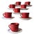 Mid-Century Dutch Ceramic Espresso Cups and Saucers from Huizen Holland, 1970s, Set of 16 For Sale