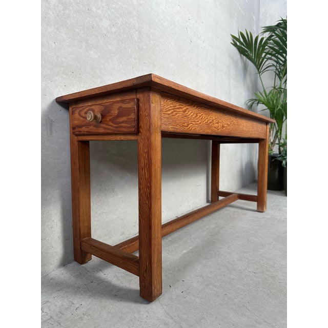 Vintage Table in Pitch Pine For Sale - Image 5 of 10