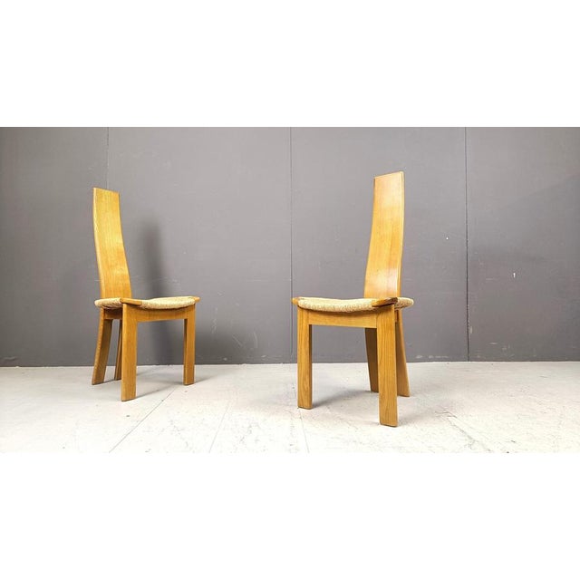 Vintage Wicker High-Back Dining Chairs, 1960s, Set of 5 For Sale - Image 4 of 10