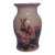 Vintage Greg Olson Studio Pottery Floral Vase Art Nouveau Country Chic Signed For Sale
