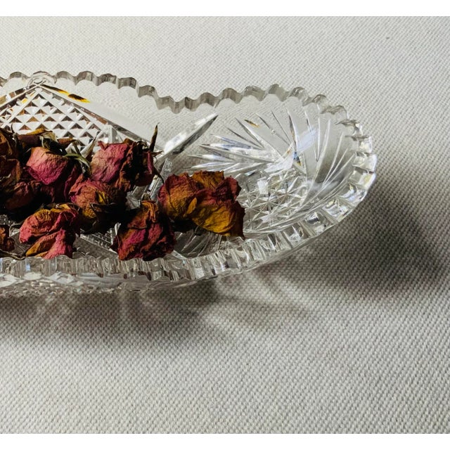 Gilded Age Masterpiece: C1880 American Brilliant Cut Crystal Serving Dish For Sale - Image 6 of 18