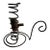 Vintage Primitive Iron and Wood Spiral Courting Candle Holder For Sale