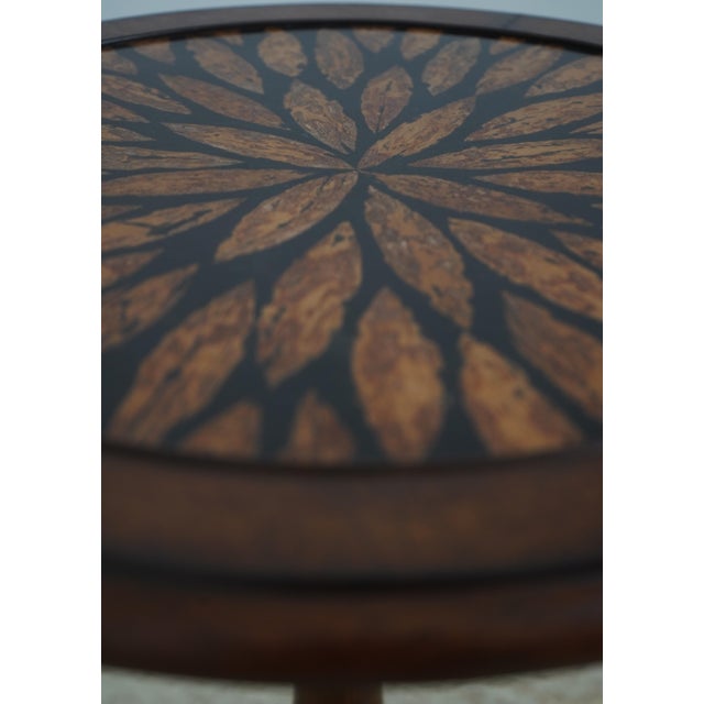 Round Modern Regency Style Pedestal Occasional Table For Sale - Image 10 of 12