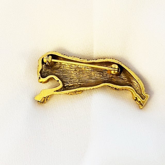 English 1950s Gold-Filled Ram Brooch For Sale - Image 3 of 3