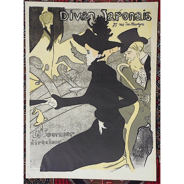 Art Nouveau Vintage Lautrec Lithograph "Divan Japonais" For Sale - Image 3 of 3