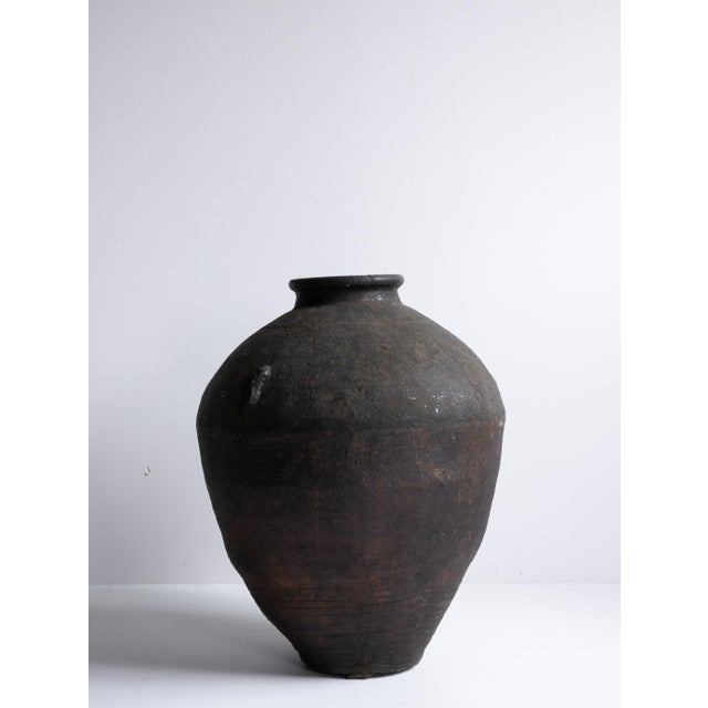 Late 19th Century Japanese Antique Wabi-Sabi Edo Pottery Vase 18th Century / Tsubo For Sale - Image 5 of 15