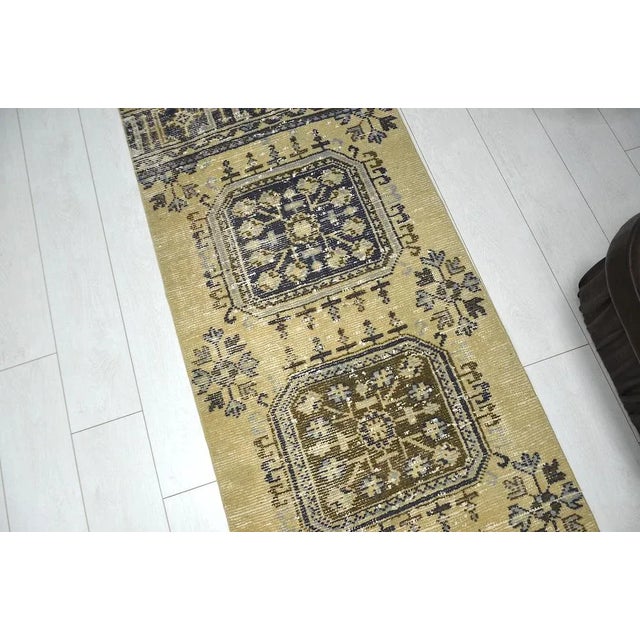 Large Wool Runner Rug, 1960s For Sale - Image 4 of 11