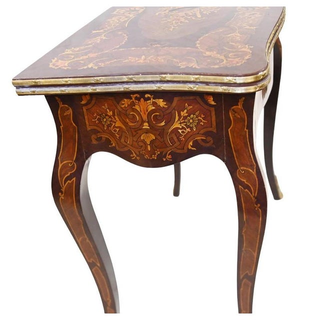 2000 - 2009 French Marquetry Game Table For Sale - Image 5 of 6