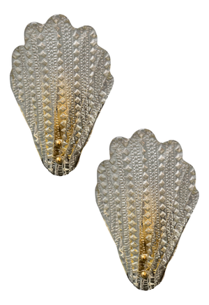 Vintage Art Deco Wall Sconces in Murano Glass, 1960s, Set of 2