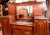 Vintage Italian Liberty Sideboard with Black Marble Plans & Central Mirror For Sale - Image 11 of 18