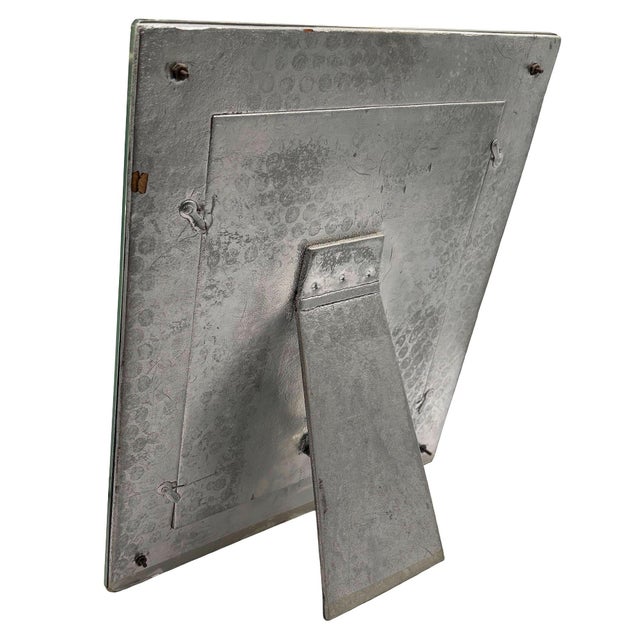 Mid 20th Century 8"x10" Mirrored Tabletop Picture Frame W/ Lucite Cane Borders For Sale In Los Angeles - Image 6 of 10
