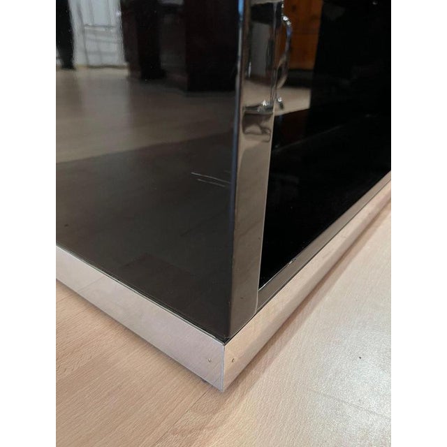 Art Deco Desk in Black Lacquer, Walnut & Metal, France, 1930s-1940s For Sale - Image 9 of 18