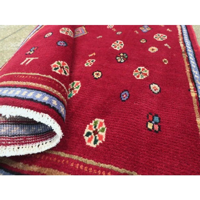 Ruby Red Vintage Persian Hamadan Rug – Size: 2' 6" X 3' 6" For Sale - Image 8 of 9