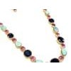 Bochic "Capri" Vintage Ruby, Sapphire & Emerald Necklace - 18K Gold & Silver For Sale - Image 16 of 18