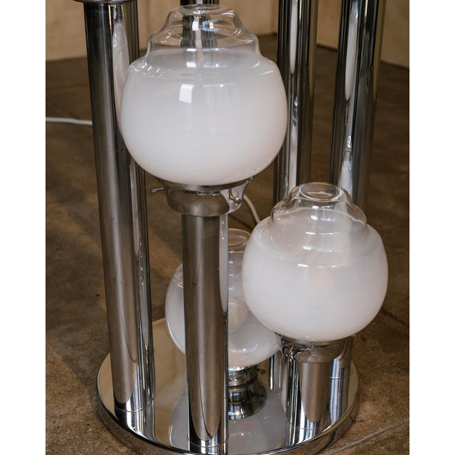 1970s Italian Waterfall Murano Floor Lamp For Sale In Los Angeles - Image 6 of 8