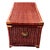 Mid-Century Modern Late 20th Century Ruddy Wicker Brass Campaign Trunk & Blanket Chest For Sale - Image 3 of 9