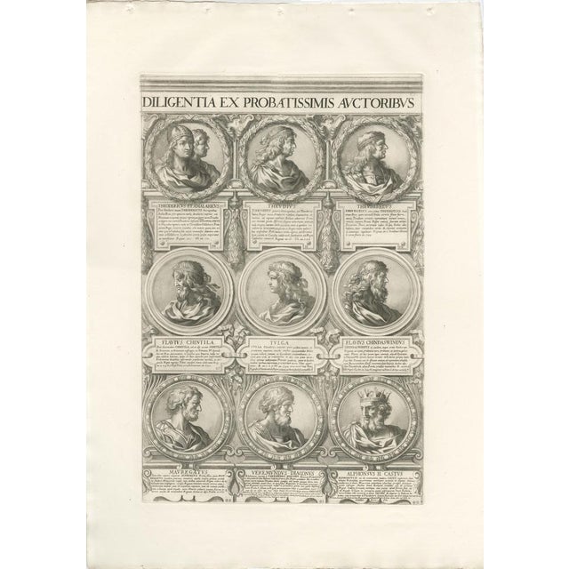 Chronological Portraits of the Kings of Spain, Rome, 1700, Engravings, Set of 11 For Sale - Image 6 of 13