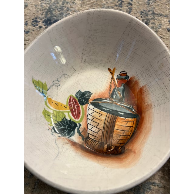 Porcelain Skillet, Dipping Dish, Vintage Appetizer Set With Wooden Handles- Set of 6 For Sale - Image 4 of 9