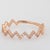 Metal Diamond Zig Zag Ring Sz 7 Chevron Band 14k Rose Gold Fine Estate Jewelry For Sale - Image 7 of 7