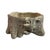 Small Faux Bois Planter by Porch View. This Charming "Faux Wood" Cement Planter Has the Texture and Mushrooms That Mimic a...