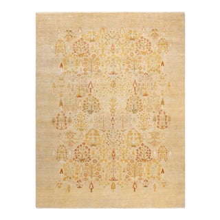Eclectic Collection Hand-Knotted Area Rug - Ivory Collection 8' 1" x 10' 6" For Sale