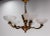 French Red Copper and Frosted Glass Chandelier, 1940s For Sale - Image 4 of 7