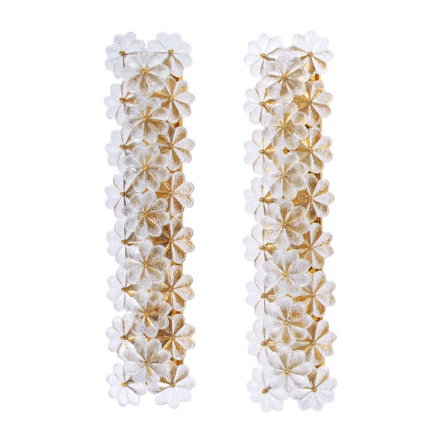 Vintage Wall Sconces in Crystal and Brass by Ernst Palme, Germany, 1960, Set of 2 For Sale - Image 3 of 18