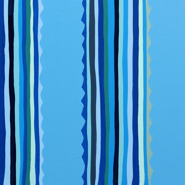 2020s Agua Viva - Abstract Playful Blue Tone Southwestern Inspired Still Life Painting Original Artwork by Will Beger For Sale - Image 5 of 9