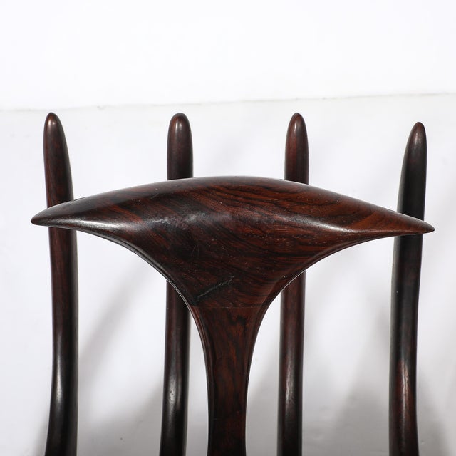 Mid-Century Modernist Sculptural Osseous Form Magazine Stand in Rosewood For Sale - Image 15 of 18