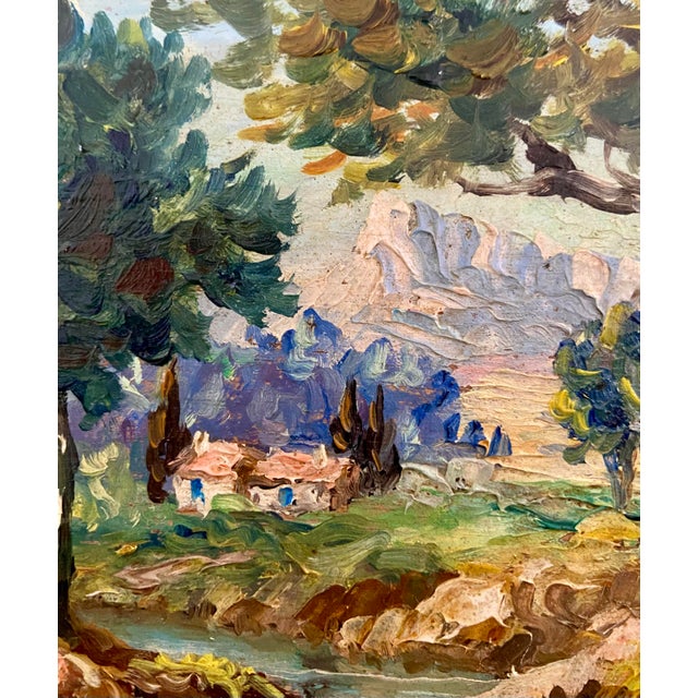 Edmond Flégier, Provence Landscape, 1950s, Oil on Panel For Sale - Image 4 of 10