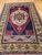 Vintage Turkish Oushak Area Rug, Hand-Knotted Geometric, Navy & Red, 6' x 9' For Sale - Image 4 of 17
