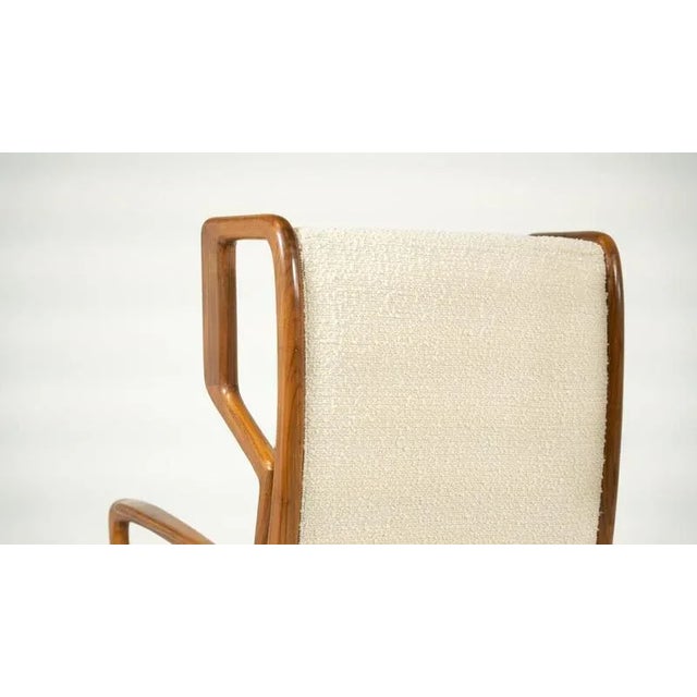 Set of Mid-Century Modern Highback Amrchairs attributed to Orlando Orlandi, Italy, 1950s For Sale - Image 12 of 13