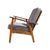 Vintage 1950s Swedish modern lounge chair recently imported from Sweden. The frame is distinguished by gently angled legs,...
