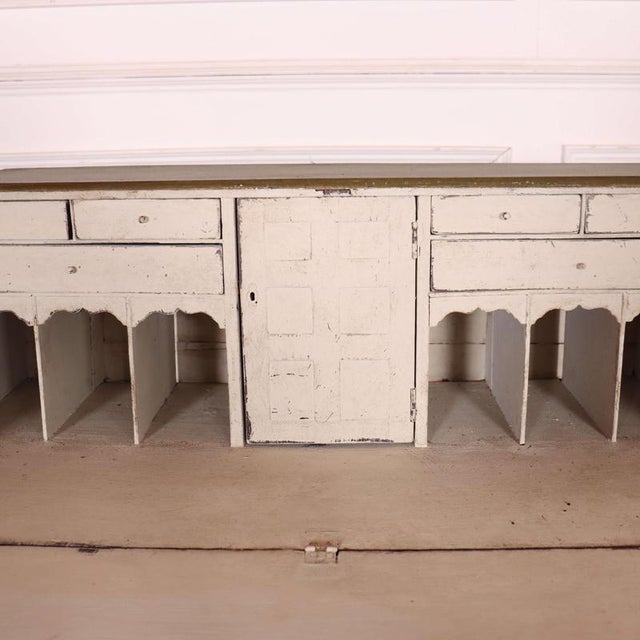 English Painted Secretaire in Oak For Sale - Image 9 of 15