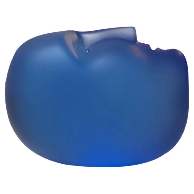 Blue Glass Head by Bertil Vallien for Kosta Boda For Sale