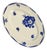 Oval Dish with Blue Floral Pattern from Badonviller, 1920s For Sale