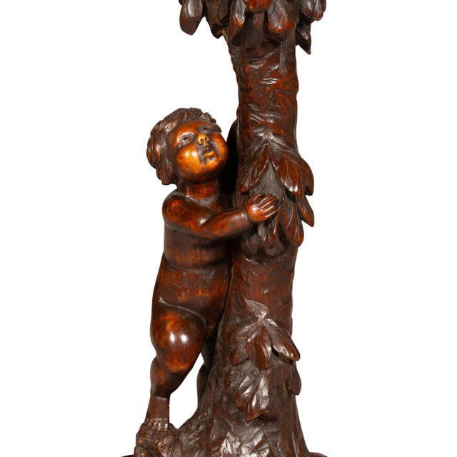 Brown Italian Rococo Revival Walnut Table For Sale - Image 8 of 10