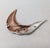 Metal Vintage 1985 Signed Monet Rhodium Plated & Hammered Copper Plate Brooch For Sale - Image 7 of 7