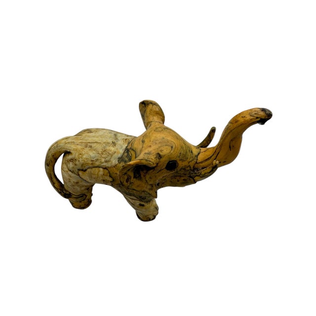 Vintage Crushed Oyster Shell Elephant Figurine For Sale - Image 9 of 11